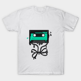 melting cassette shirt,audio cassette,cassette tape,old school,cassette party,retro cassette tape,vintage cassette tape T-Shirt